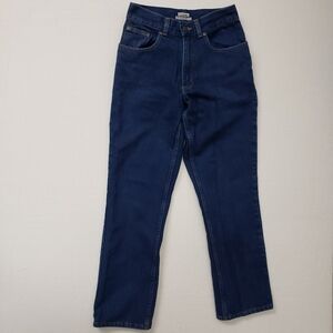 LL Bean Size 4 Original Fit Straight Boot Leg Dark wash Blue Jeans Inseam 30"